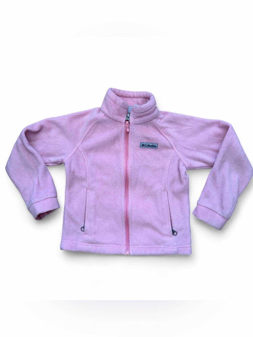 Columbia girls soft and cozy pink fleece jacket Sz XS (5-6)